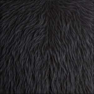 Black cow fur reconstruction.